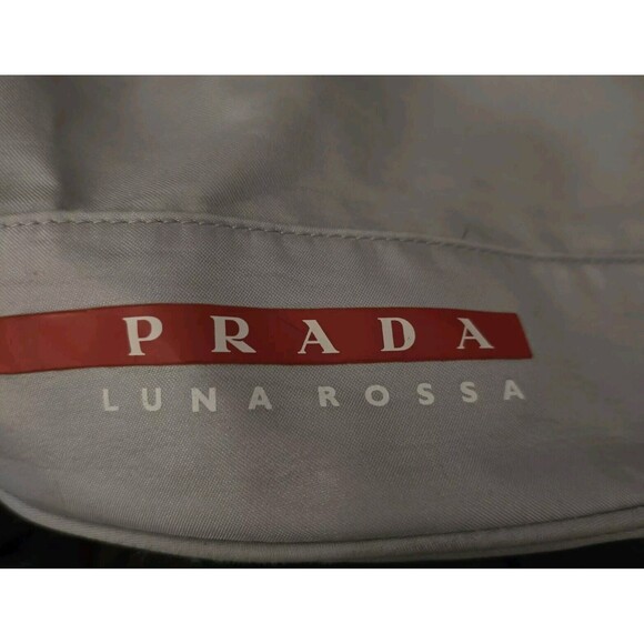 Prada Luna Rossa Gray Drawstring Bucket Duffle Bag Sling Crossbody Backpack Bag - Picture 2 of 6